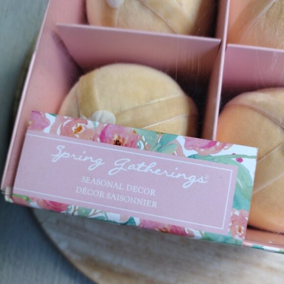 Spring Gatherings Velvet Eggs Set of 4 Spring Easter Bowl Filler Decor NEW - Picture 2 of 5